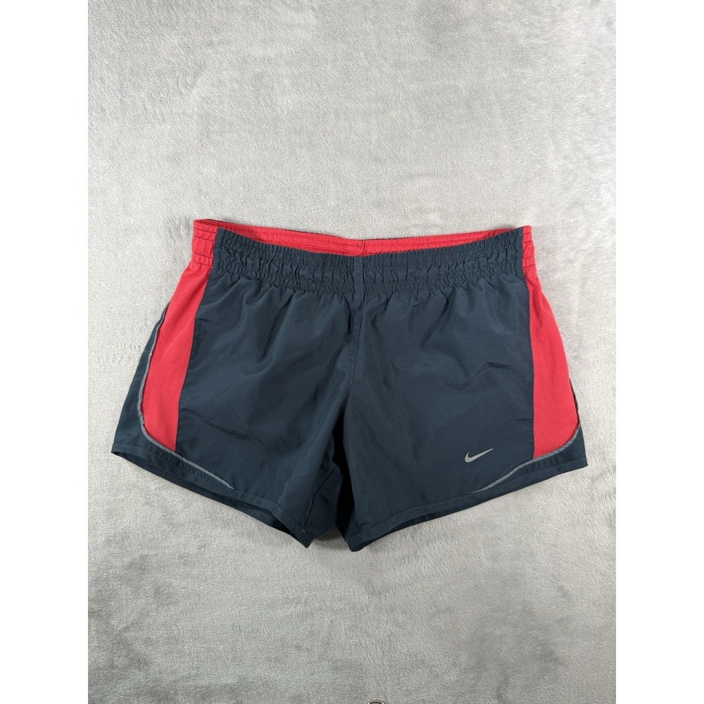 Nike Shorts Women's Small Blue Red Dri‎ FIT Active Running Athletic Lined